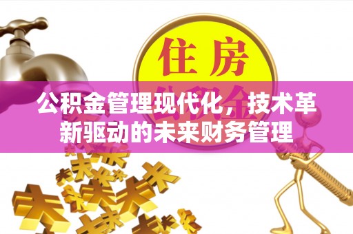 伊吾公积金管理现代化，技术革新驱动的未来财务管理