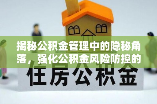 伊吾揭秘公积金管理中的隐秘角落，强化公积金风险防控的必要性与路径
