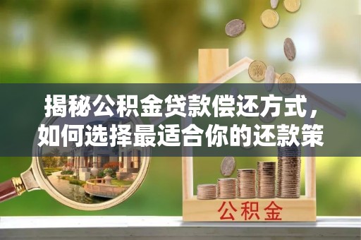 伊吾揭秘公积金贷款偿还方式，如何选择最适合你的还款策略？